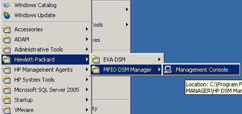 hp mpio dsm manager windows 2003