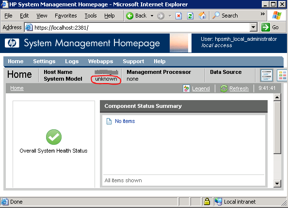 HP System Management Homepage on DL360 G4 - Hewlett Packard Enterprise  Community