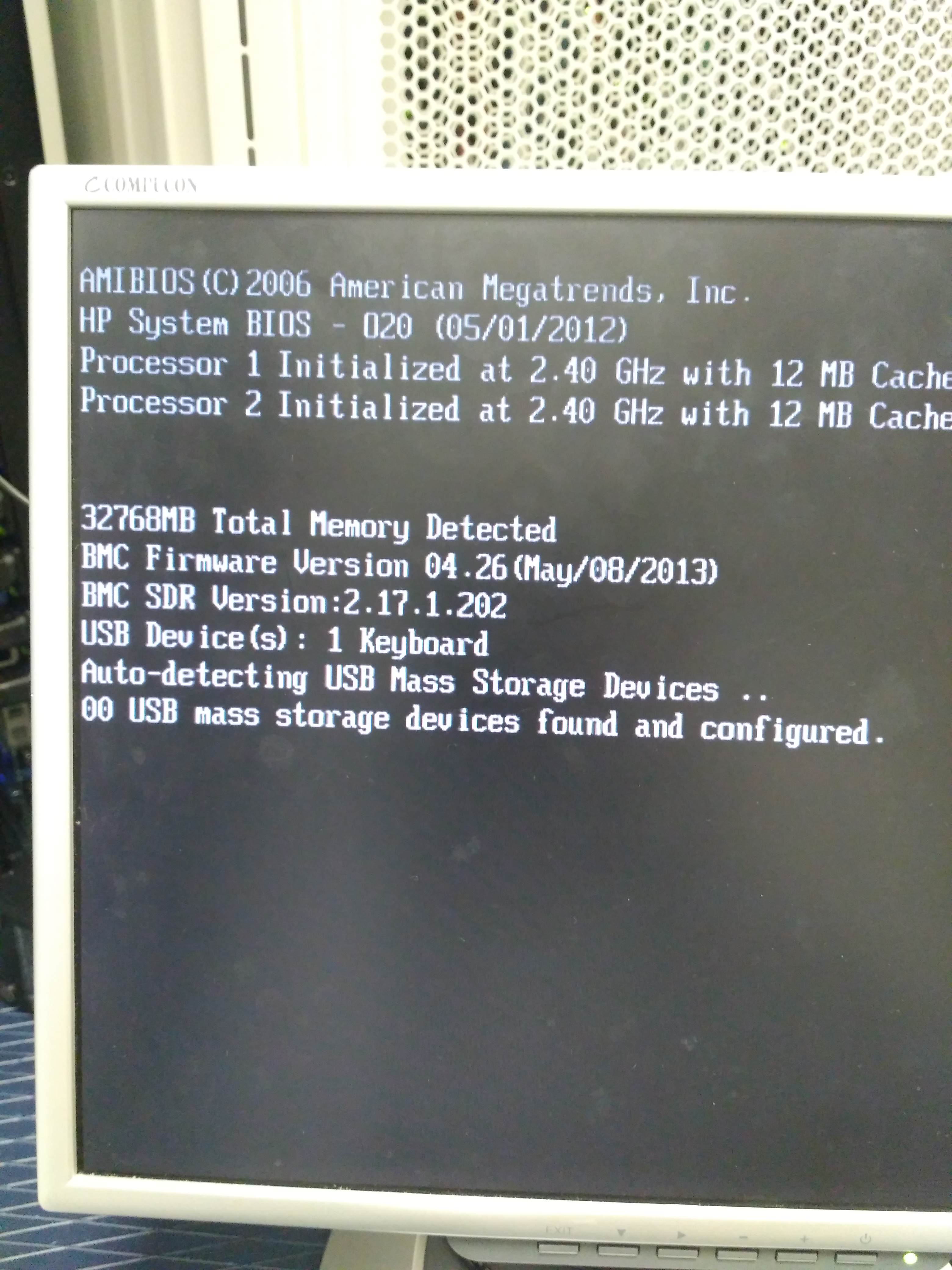 aggiornamento del BIOS HP dl180g6