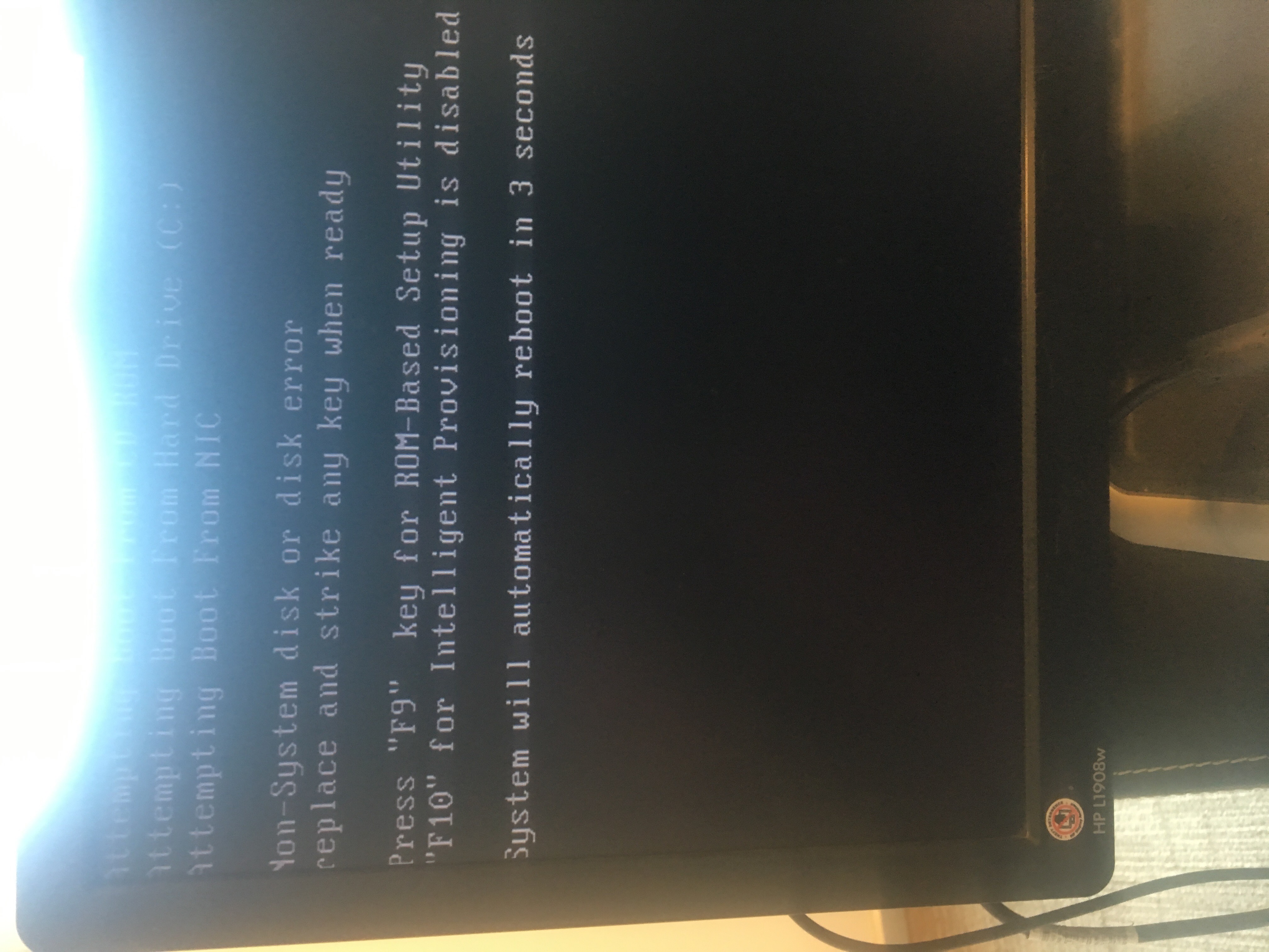 Hp proliant attempting boot from nic hotsell