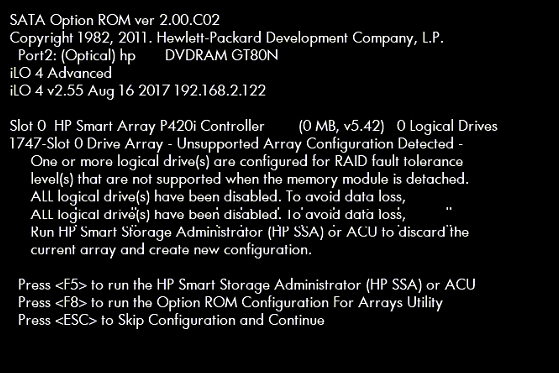 DL380p Gen8 P420i 1783-Slot 0 Drive Array Controll... - Hewlett Packard  Enterprise Community
