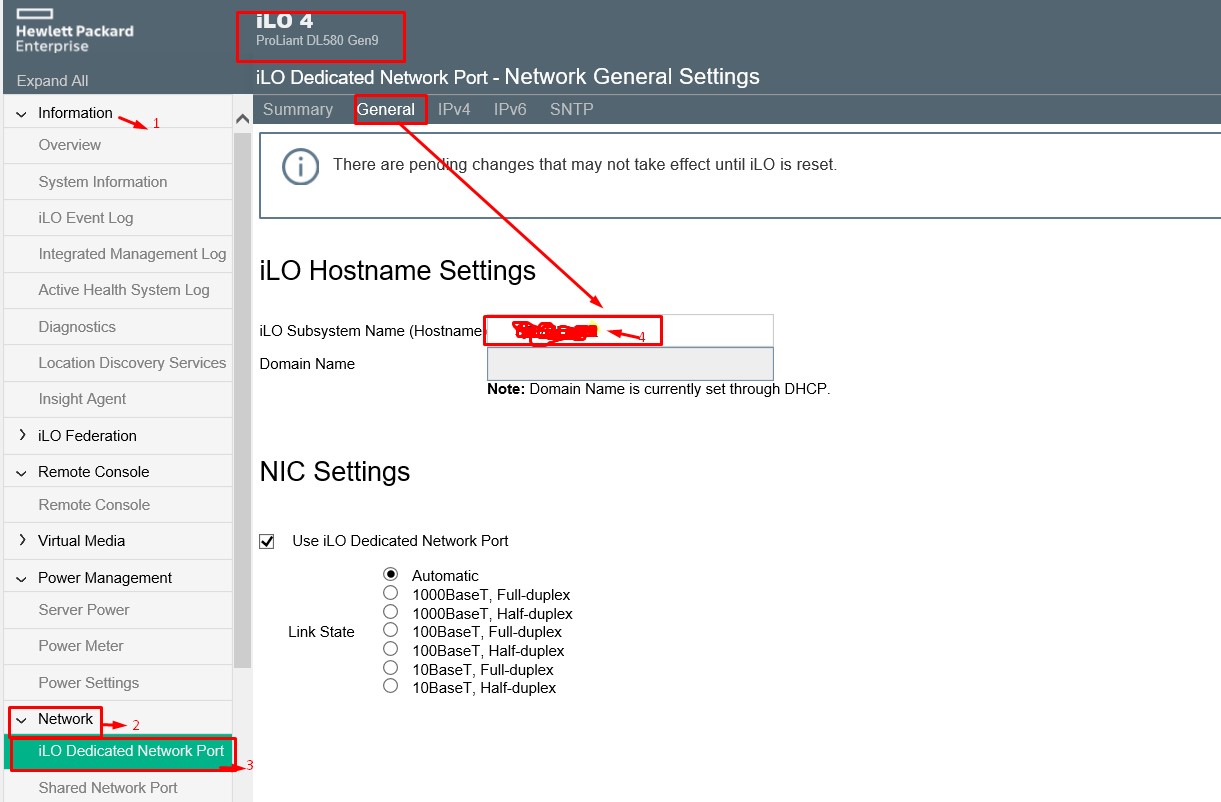 Solved: iLO 4 Dedicated Network Domain Name setting - Hewlett Packard  Enterprise Community