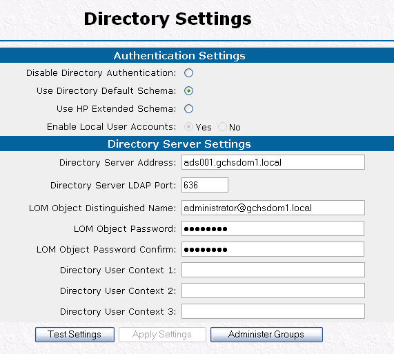 hp ilo 4 use directory default schema scripting hp ilo 4 use directory default schema scripting