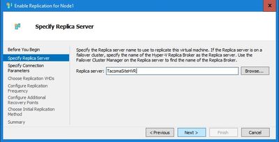 7 Tell VM where to replicate to