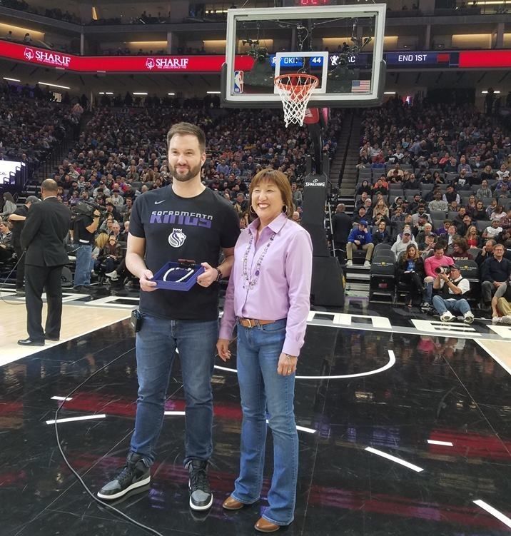 Kathy Takayama honored as a Hometown Hero by the Sacramento Kings