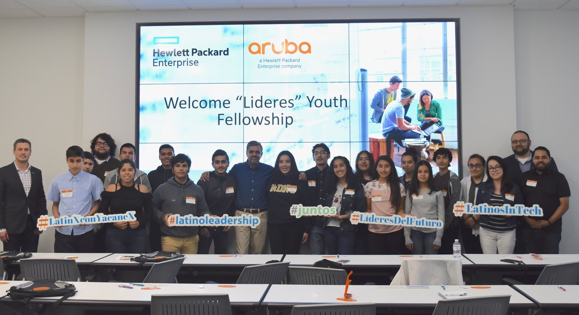 Lideres Youth Fellowship visited HPE offices in Santa Clara, CA.