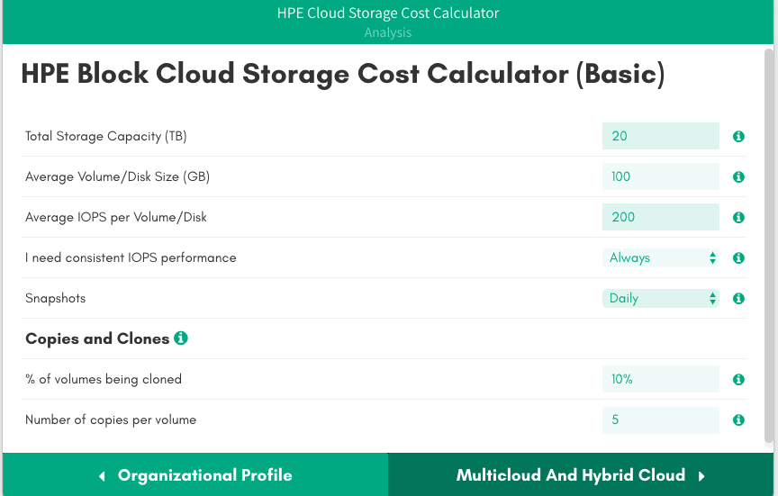 Calculate hidden cloud storage costs compared with HPE, AWS, and Azure