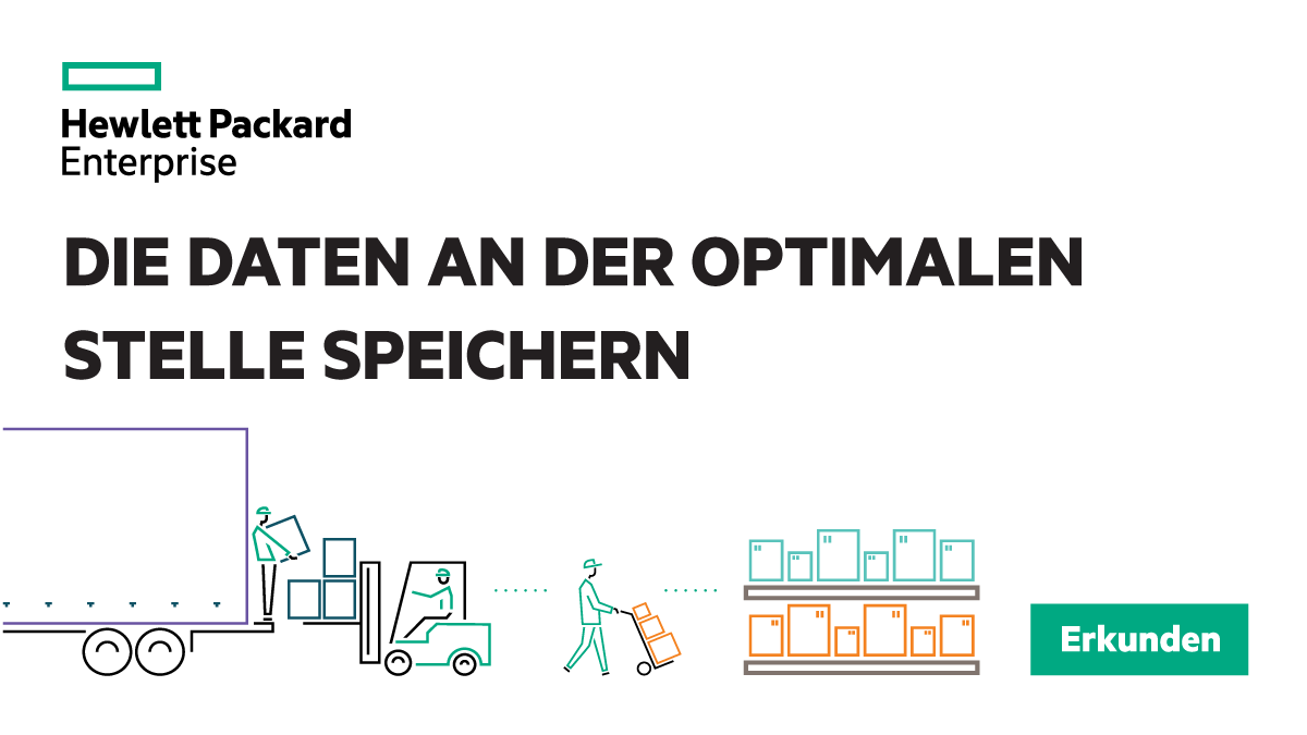 Die intelligente Datenplattform von HPE hilft  die Daten am richtigen Ort zu speichern.