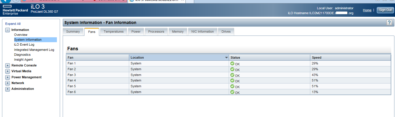 Hp Proliant Dl360 G7 Fan Speed Issue Hewlett Packard Enterprise Community
