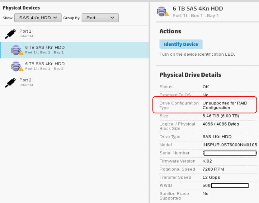 Why P840 or H240 not support 4Kn HDD in Raid mode ... - Hewlett Packard  Enterprise Community
