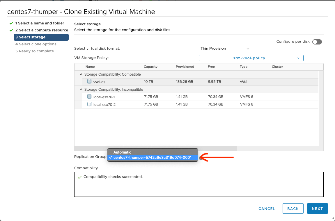 Figure 32: Second VM can be protected with the first one