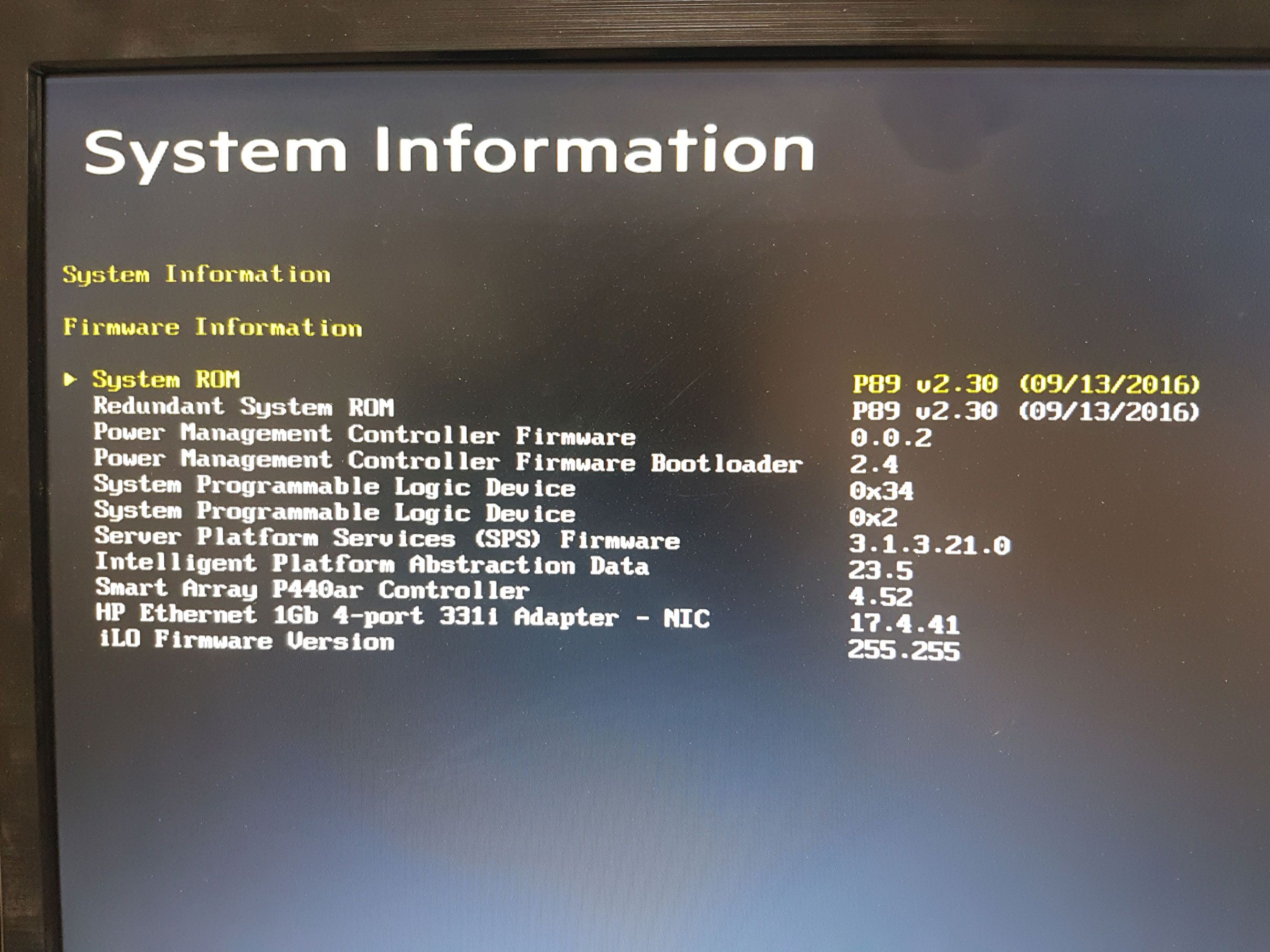 Can't update BIOS or iLO on DL380p G9 - Hewlett Packard Enterprise Community