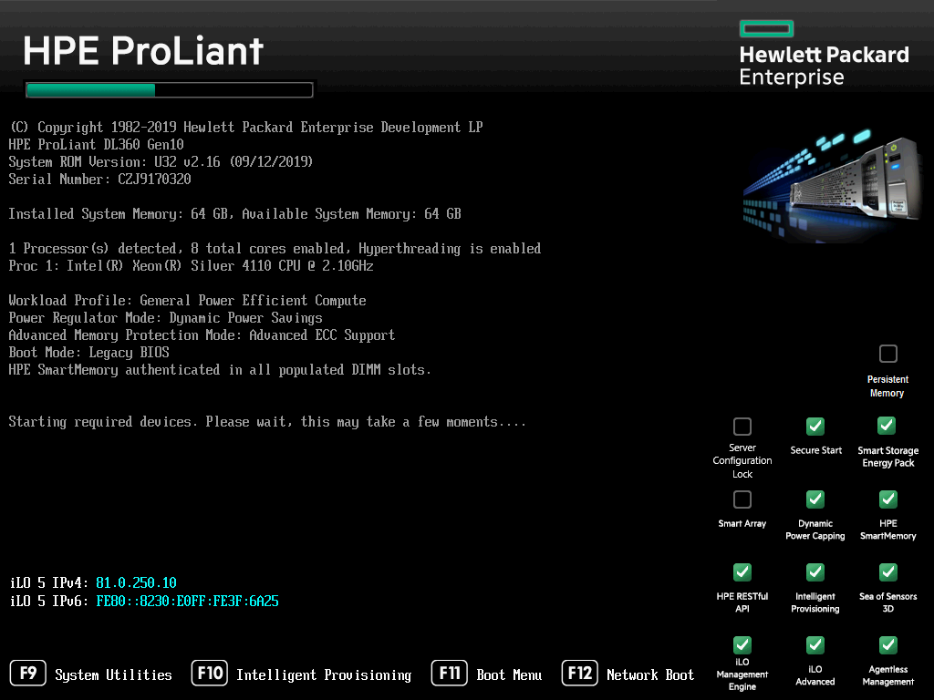 Solved: DL360Gen10 system ROM/BIOS update - Hewlett Packard Enterprise  Community
