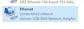 HPE Generic USB-EEM Networkadapter - Hewlett Packard Enterprise Community
