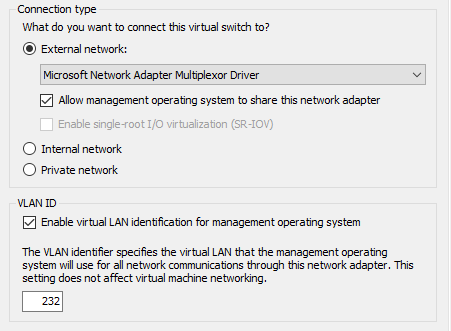 Virtual Switch Manager in Hyper-V