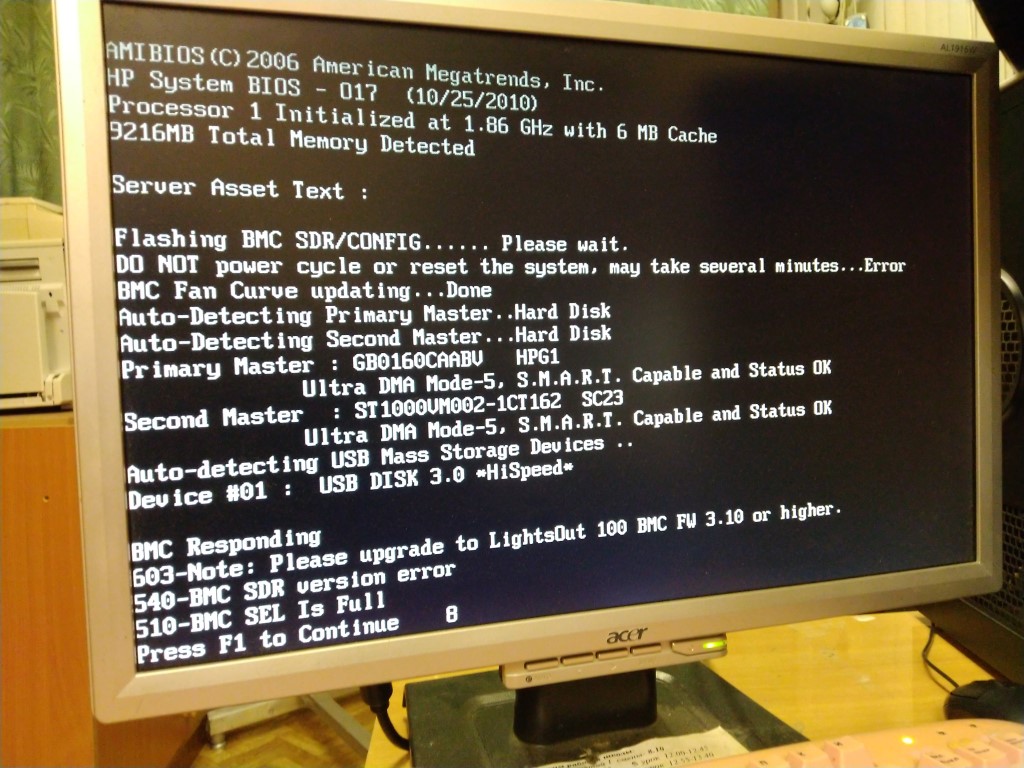 540-BMC SDR version error (Proliant ml150 g5 ) - Hewlett Packard Enterprise  Community