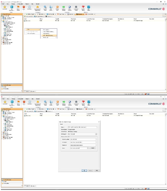 Figure 4. Commvault – Add “HPE Catalyst Library”