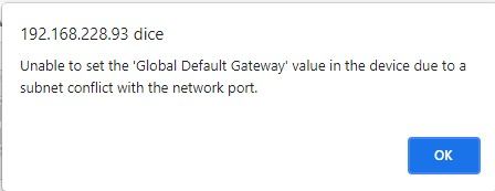 03 - Error Setting Global Default Gateway