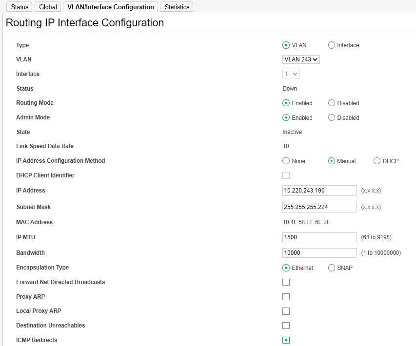 05b - Routing - Configuration - VLAN_243