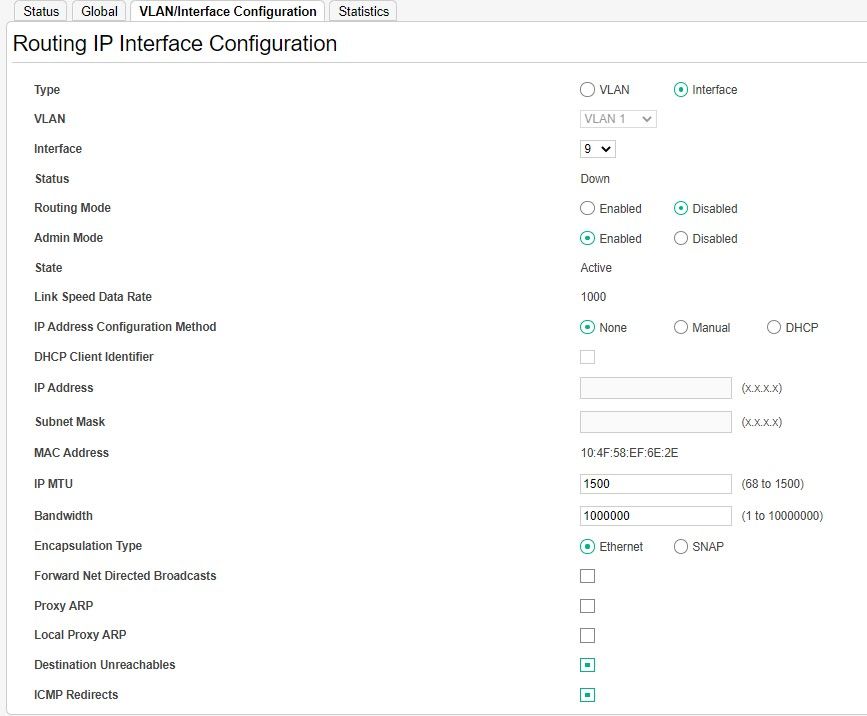 05d - Routing - Configuration - Interface_9 [in VLAN_1]