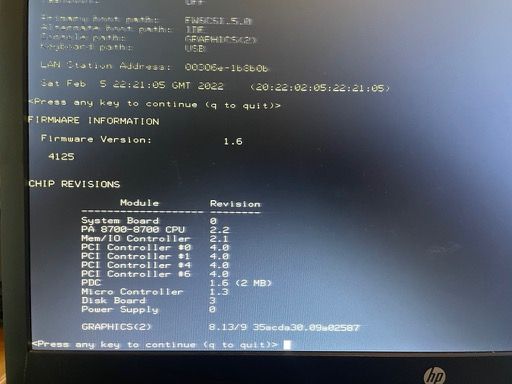 Issues installing HP-UX 11i on a Visualize c3700 - Hewlett