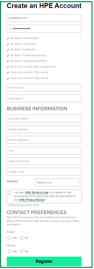Registration and Logging In - Hewlett Packard Enterprise Community