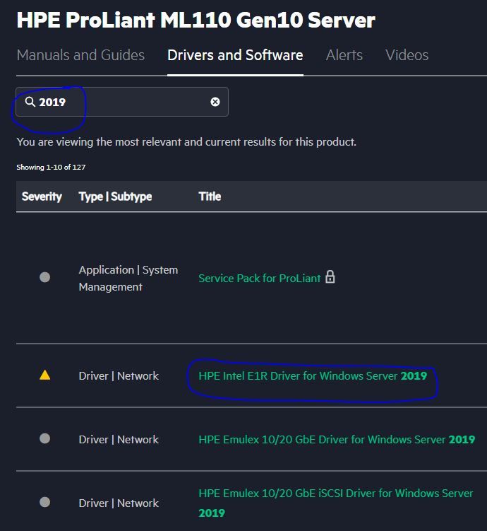 Driver For ML 110 Gen 10 - Hewlett Packard Enterprise Community