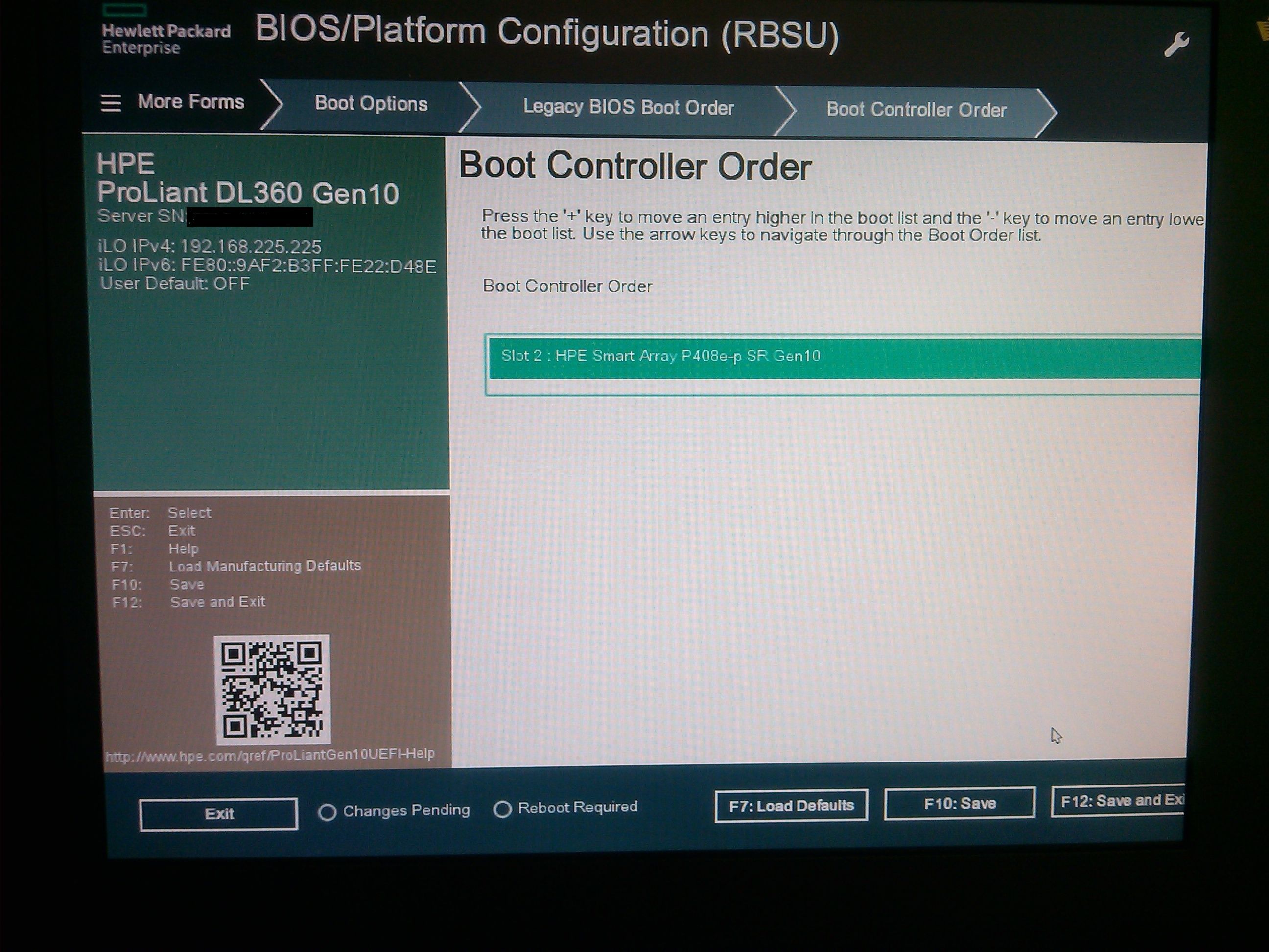 DL360 gen10 and controller boot order - Hewlett Packard Enterprise Community