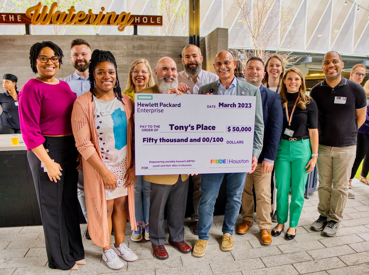HPE granted $50,000 to Tony’s Place, a Houston nonprofit offering a safe space for LGBTQ+ youth facing homelessness and other crises.