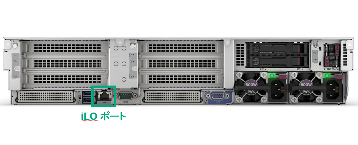 HPE ProLiant サーバーのiLOポート