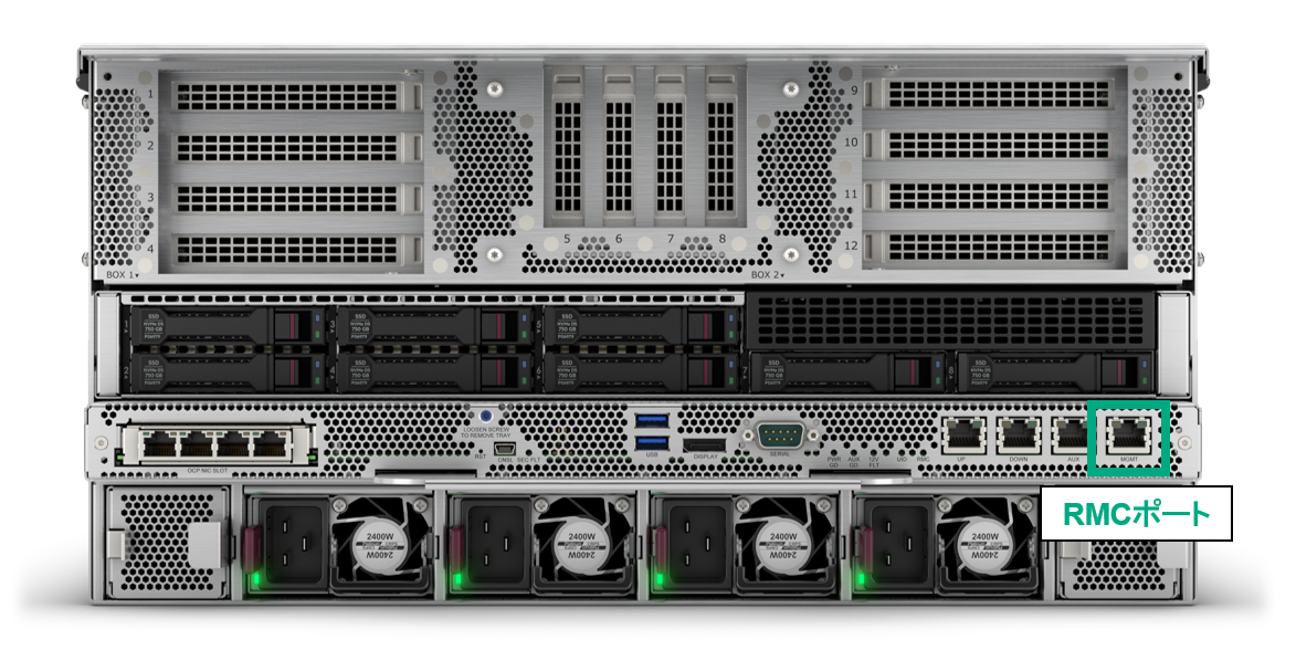 HPE Compute Scale-up Server 3200サーバーのRMCポート