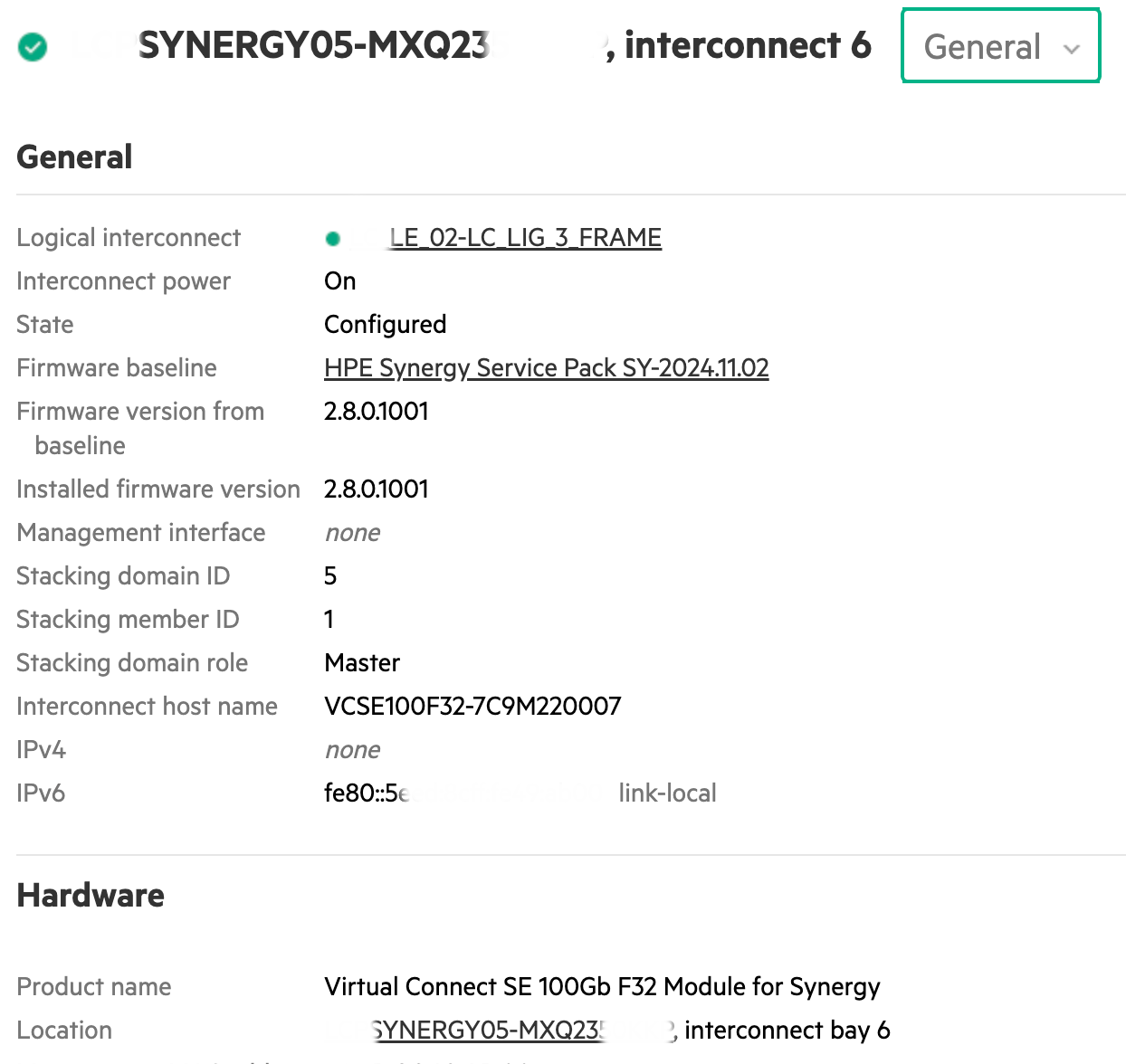Solved: Interconnect 6 Lost IPv4 Address after OneView 10