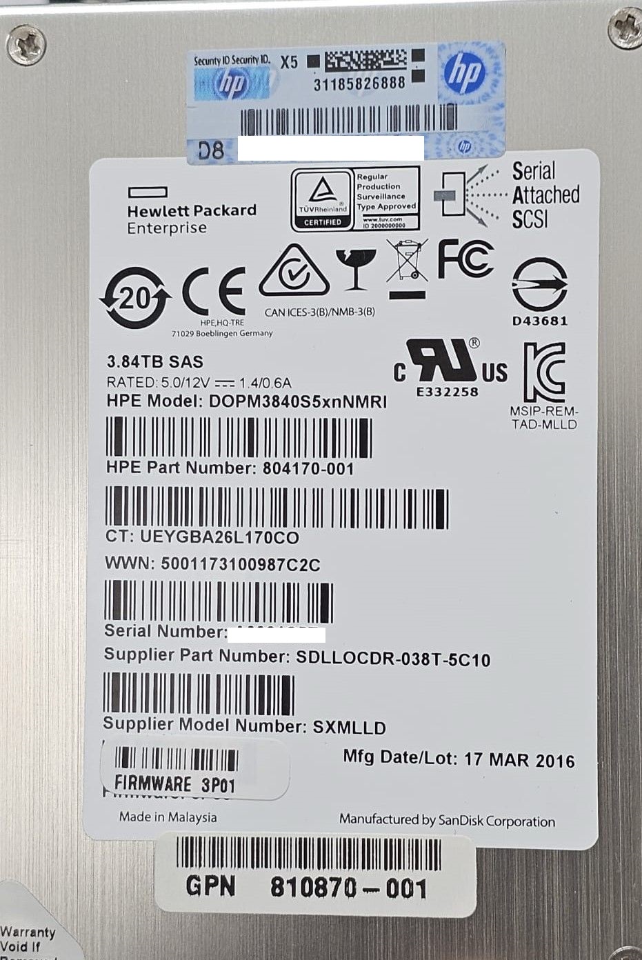 SAS SSD (12Gbps) Not Recognized on HPE Gen10 Serve - Hewlett