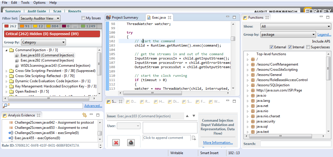 AWB scan results interface